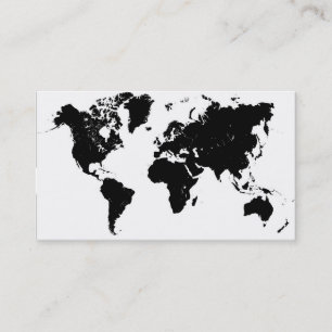 Map of World - Business Card