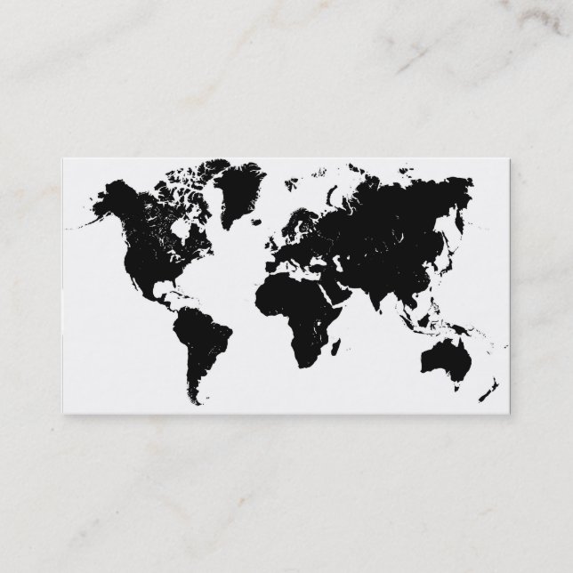 Map of World - Business Card (Front)