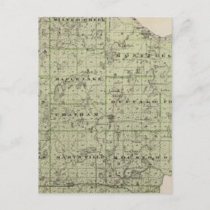 Map of Wright County, Minnesota Postcard