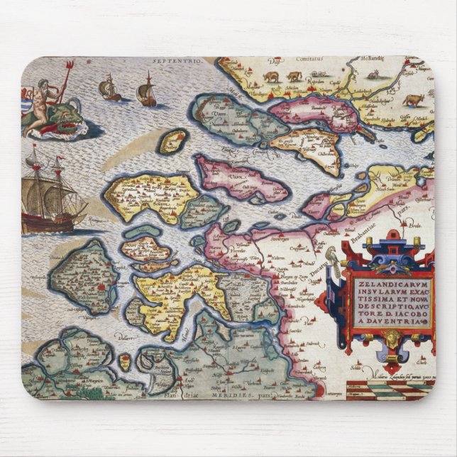 Map of Zeeland, c.1560 Mouse Mat (Front)