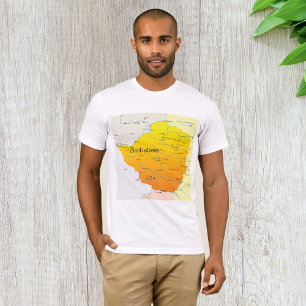 Map of Zimbabwe Mens T-Shirt