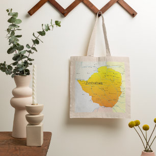 Map of Zimbabwe Tote Bag