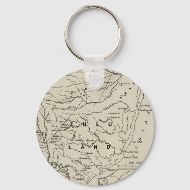 Map of Zululand with the Adjoining Frontiers Key Ring (Front)
