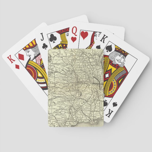 Map Ohio and Mississippi Railway Playing Cards (Back)