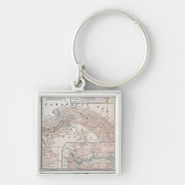 MAP: PANAMA, 1907 KEY RING (Front)