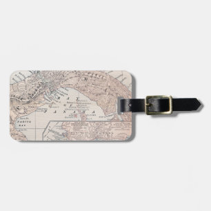 MAP: PANAMA, 1907 LUGGAGE TAG