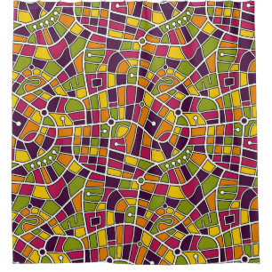 Map Pattern 030520 - Colours 05 Shower Curtain