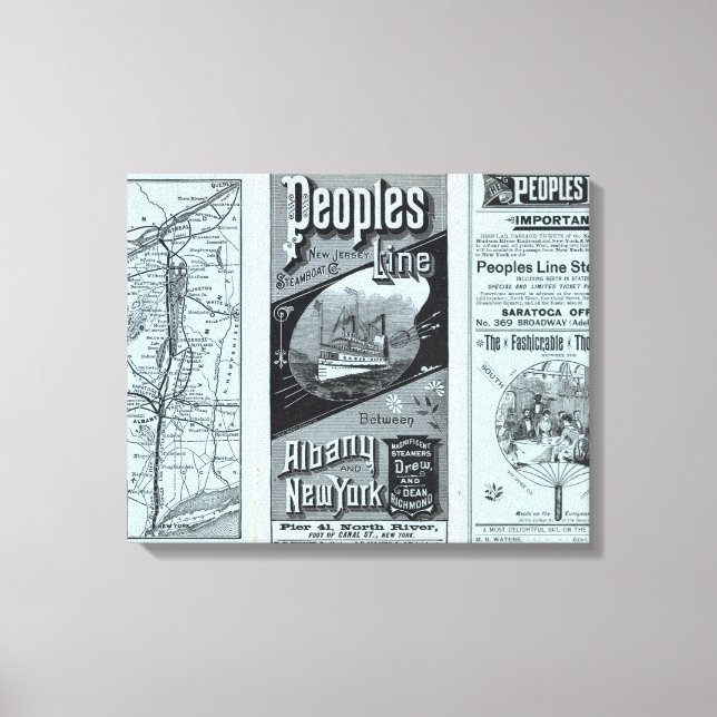 Map Peoples Line of Steamers Canvas Print (Front)