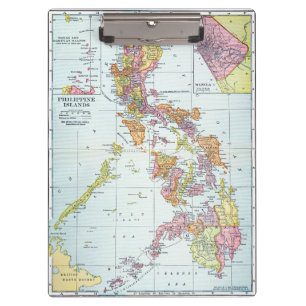 MAP: PHILIPPINES, 1905 CLIPBOARD