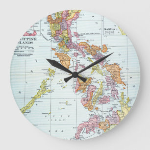 MAP: PHILIPPINES, 1905 LARGE CLOCK