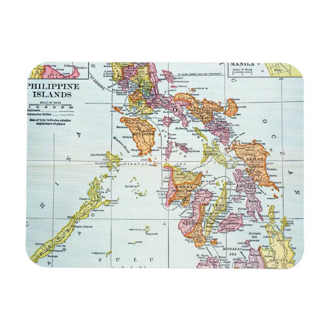 MAP: PHILIPPINES, 1905 MAGNET (Horizontal)