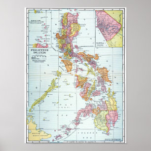 MAP: PHILIPPINES, 1905 POSTER