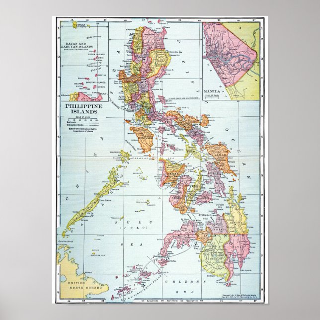 MAP: PHILIPPINES, 1905 POSTER (Front)