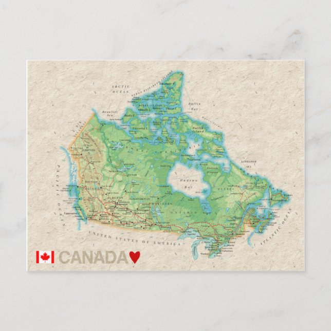 MAP POSTCARDS ♥ Canada (Front)
