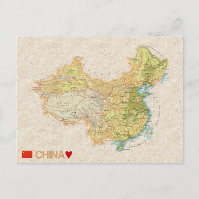 MAP POSTCARDS ♥ China (Front)