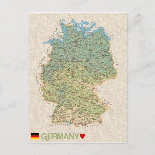 MAP POSTCARDS ♥ Germany (Front)