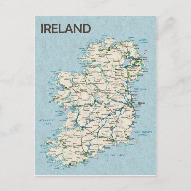 MAP POSTCARDS ♥ Ireland (Front)