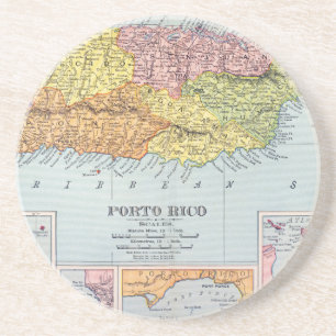 MAP: PUERTO RICO, 1900 COASTER