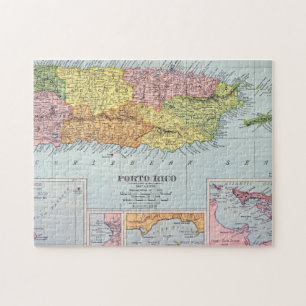 MAP: PUERTO RICO, 1900 JIGSAW PUZZLE