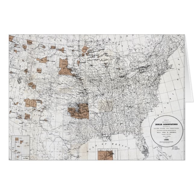 MAP: RESERVATIONS, 1888 (Front Horizontal)