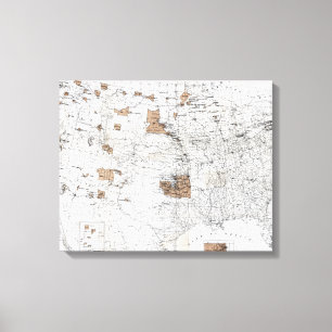 MAP: RESERVATIONS, 1888 CANVAS PRINT