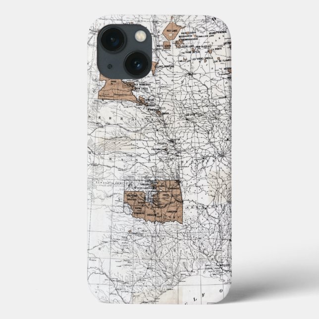 MAP: RESERVATIONS, 1888 Case-Mate iPhone CASE (Back)