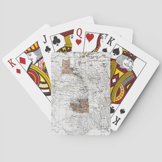 MAP: RESERVATIONS, 1888 PLAYING CARDS (Back)