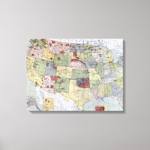 MAP: RESERVATIONS, 1892 CANVAS PRINT