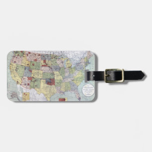 MAP: RESERVATIONS, 1892 LUGGAGE TAG
