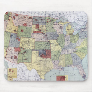 MAP: RESERVATIONS, 1892 MOUSE MAT