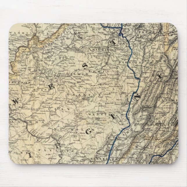 Map Richmond and Louisville RR Mouse Mat (Front)