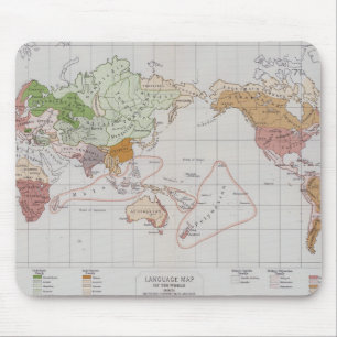 Map showing the Languages of the World Mouse Mat