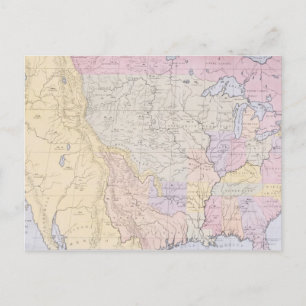Map showing the localities of the Indian tribes Postcard