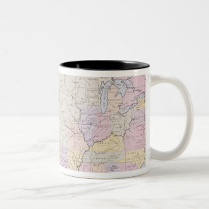 Map showing the localities of the Indian tribes Two-Tone Coffee Mug
