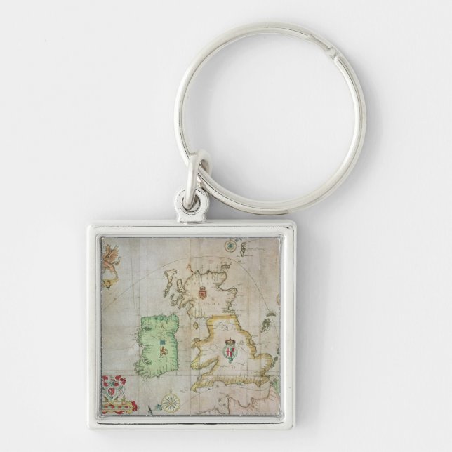 Map showing the route of the Armada fleet Key Ring (Front)