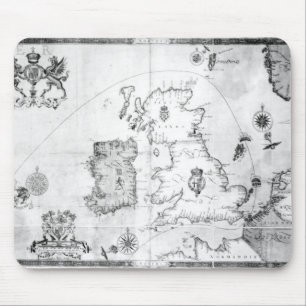 Map showing the route of the Armada fleet Mouse Mat
