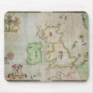 Map showing the route of the Armada fleet Mouse Mat