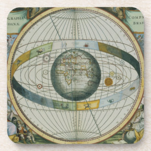 Map Showing Tycho Brahe's System of Planetary Orbi Coaster