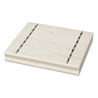 Map Side Borders Large Rubber Stamp