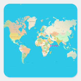 map square sticker