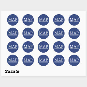 MAP Sticker Blue Background