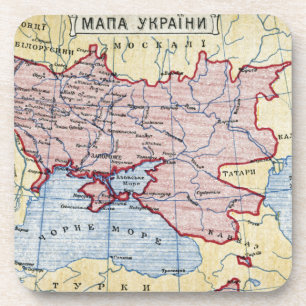 MAP: UKRAINE, c1906 Coaster