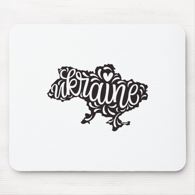 Map Ukraine - Ukrainian National Emblem  Mouse Mat (Front)