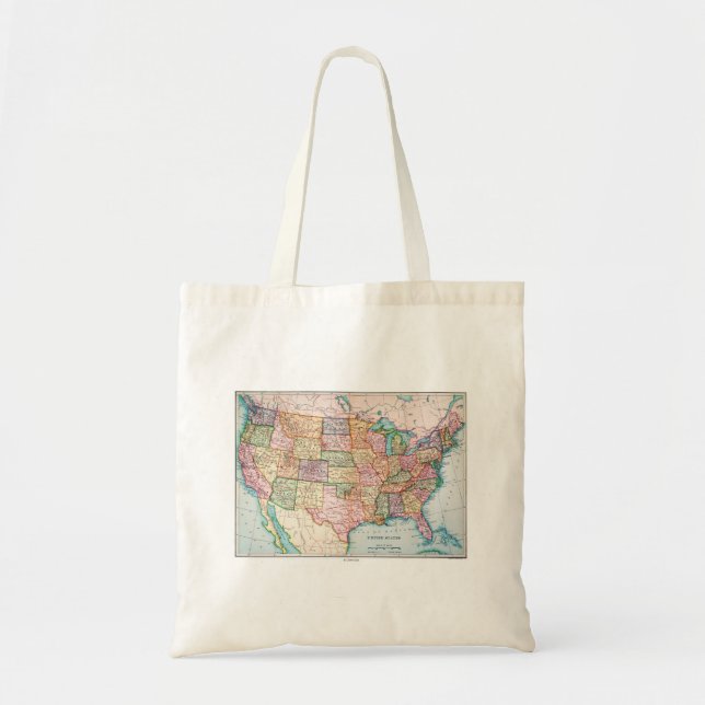 Map: United States, 1905 Tote Bag (Front)