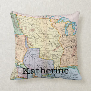 Map: US Expansion, 1905 Cushion