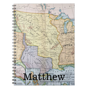 Map: US Expansion, 1905 Notebook