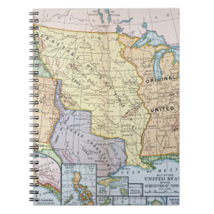 Map: US Expansion, 1905 Notebook