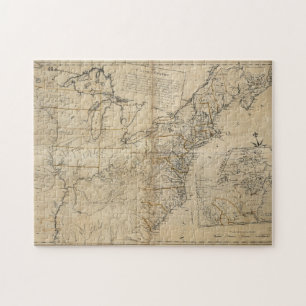 MAP: USA, 1783 JIGSAW PUZZLE