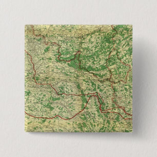 Map Western Front 15 Cm Square Badge