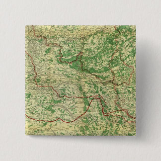 Map Western Front 15 Cm Square Badge